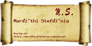 Maróthi Stefánia névjegykártya